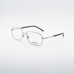 Montblanc MB0072O 002 Eyeglasses Silver/Black 55mm Rectangle Frame